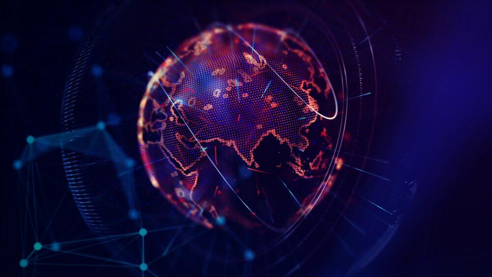 Digital sphere representing AI education