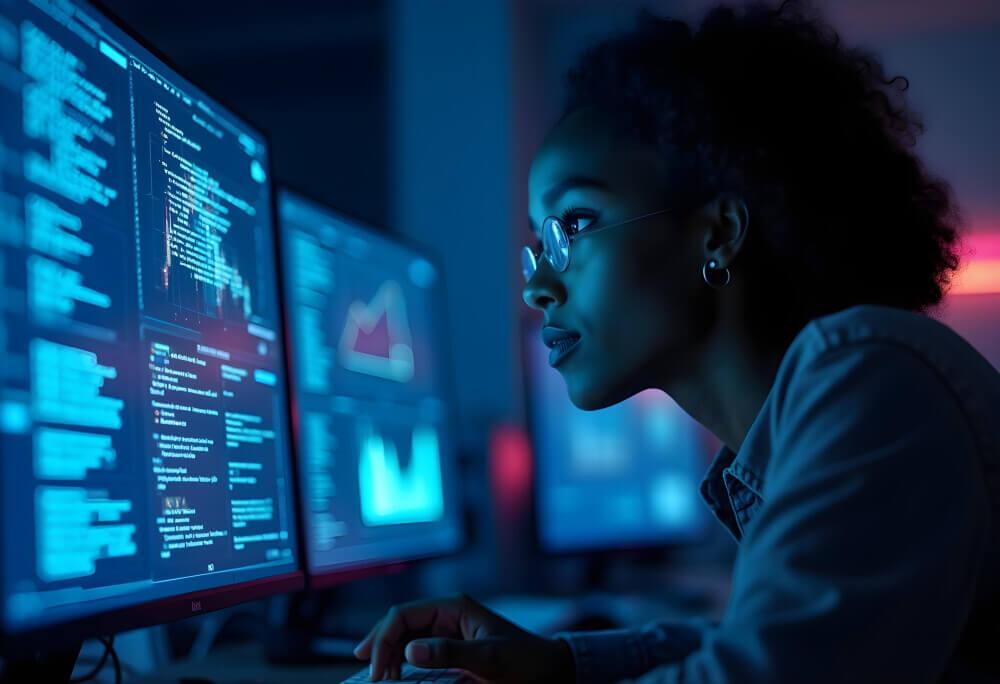 Industry professionals working together on AI qualifications