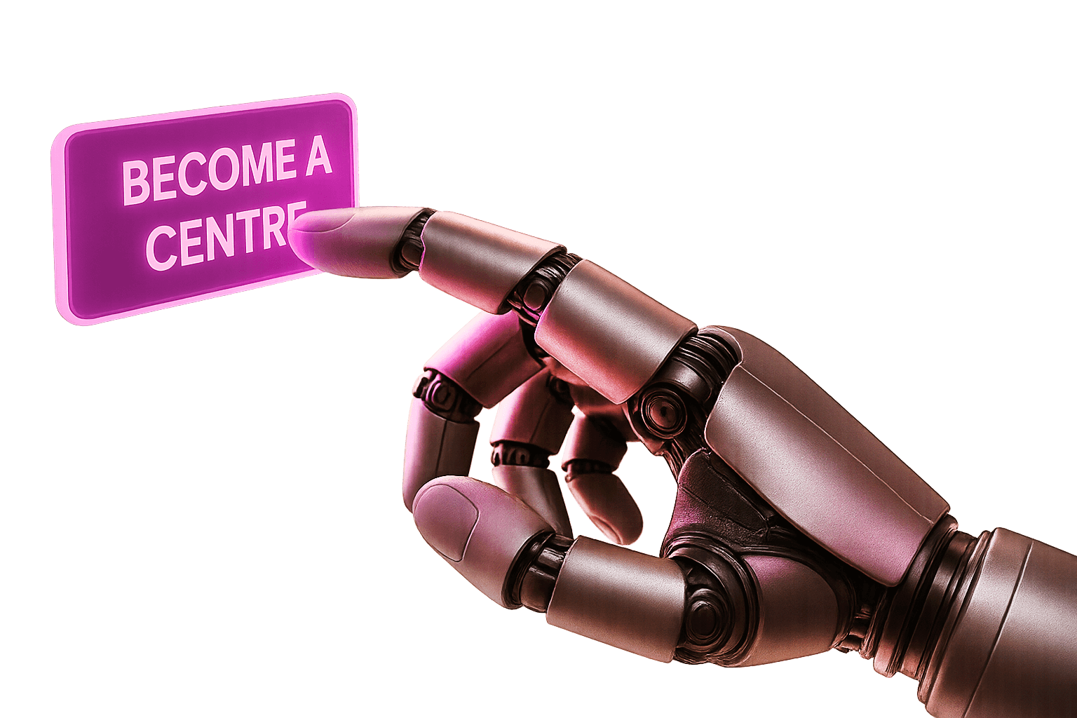 Robotic hand pointing left