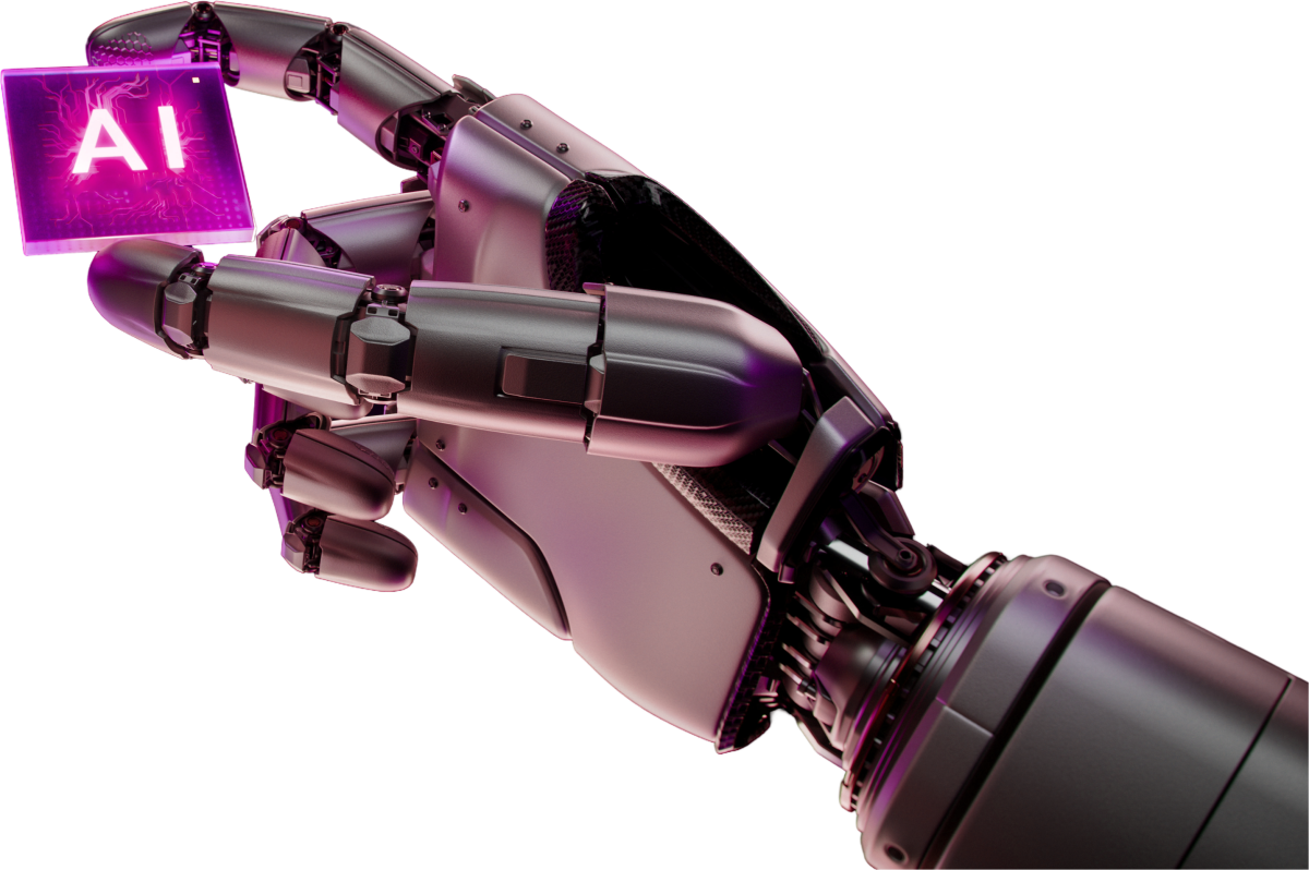 Robotic hand pointing left