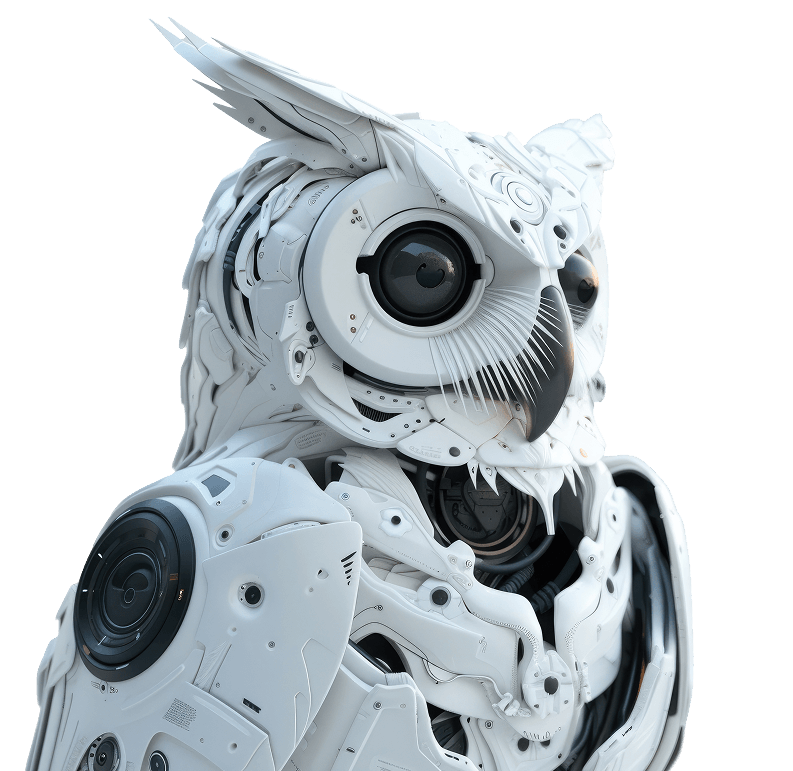 AI robot owl mascot